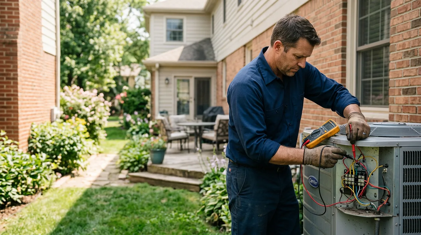 HVAC technician working near Breezy Point, NY